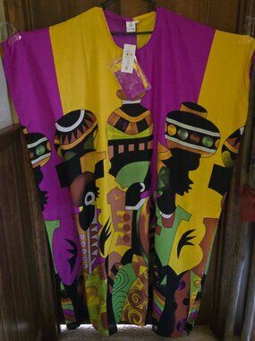 Summer Sundress Caftan Gown & Scarf 1SFM